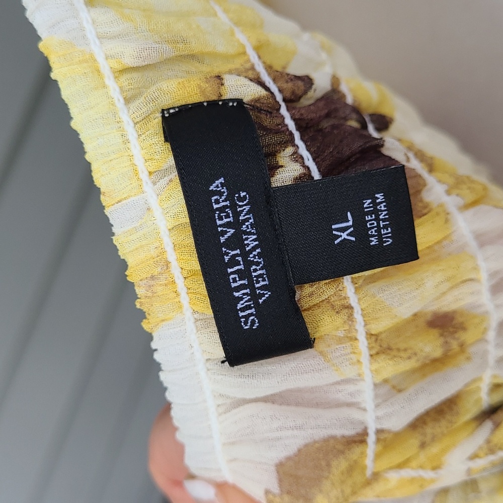 Simply Vera by Vera Wang Dress Floral Flowy Maxi Size XL - Picture 11 of 15